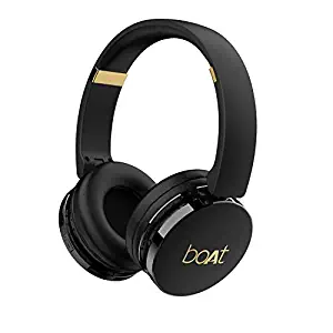 Cozy Padded Earcups and Bluetooth v5.0, with Mic (Buoyant Black)