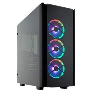 Corsair Obsidian 500D RGB SE Mid-Tower Case, 3 RGB Fans, Smoked Tempered Glass, Aluminium Trim