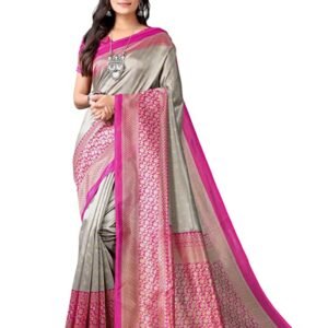 Satrani Women's Printed Poly Silk Saree